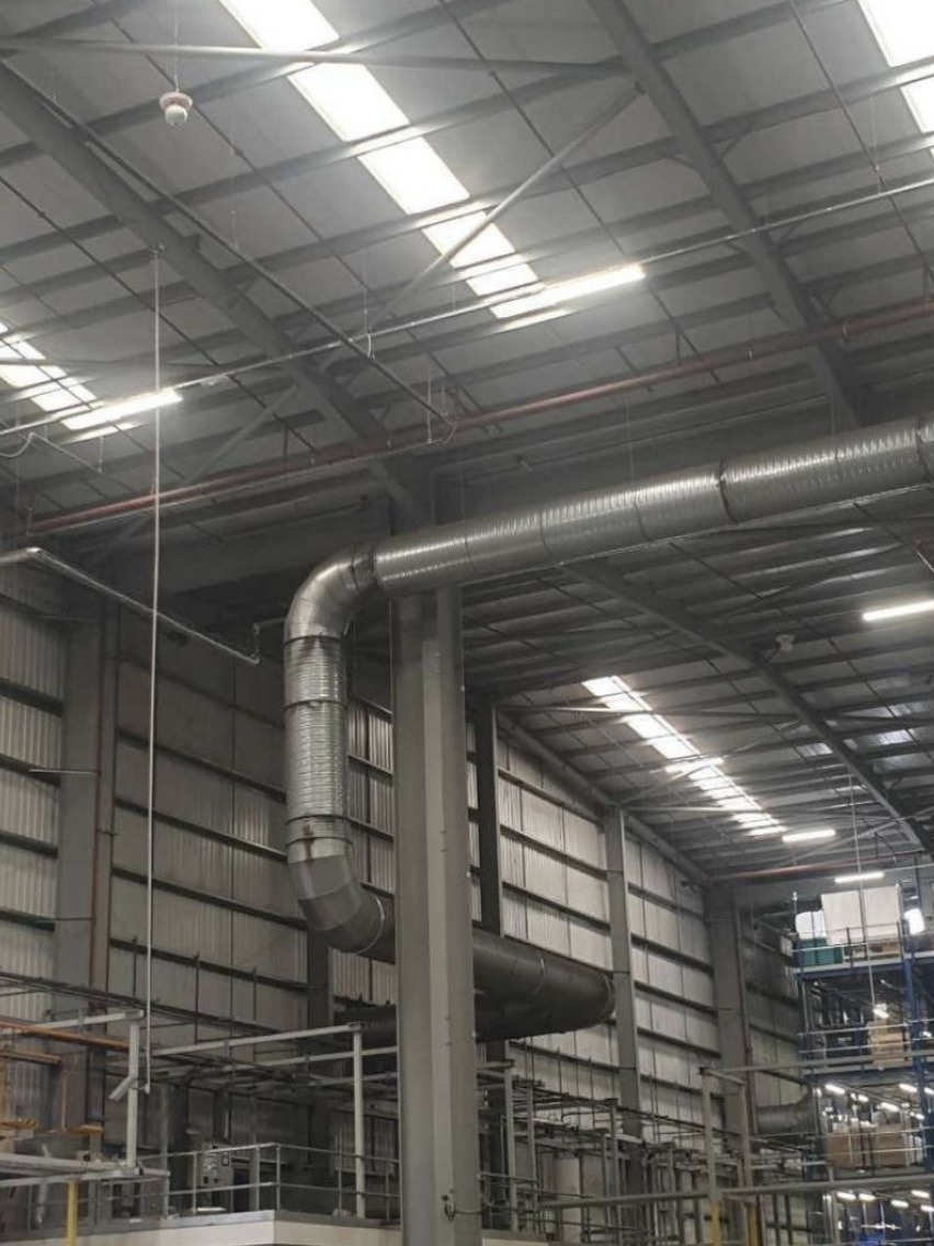 Public address speakers in the interior of Currys national distribution centre