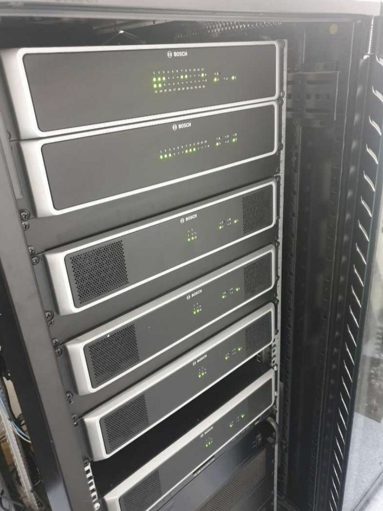 Networked, rack-mounted PA system in Currys national distribution centre